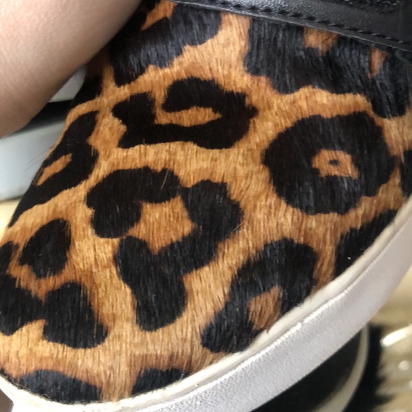 MICHAEL KORS Maven Rabbit Fur Calf Hair Sneakers Shoes Cheetah print - Picture 7 of 12